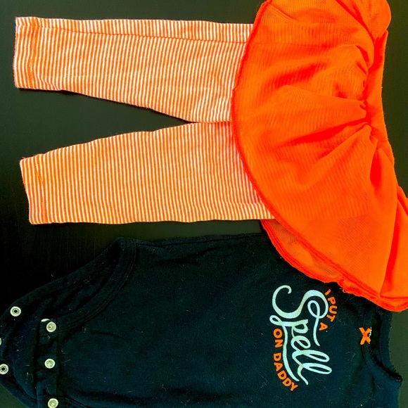 Carter’s Size US 12 months Halloween onesie and pants with built in skirt. - Picture 2 of 2